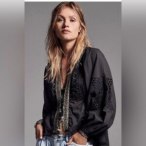 NWT Free People Jasmine Embellished Embroidered Jacket MEDIUM